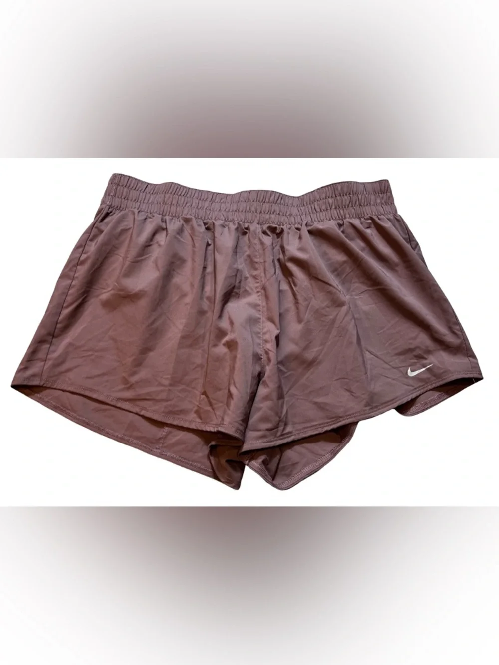 Nike Dri-FIT Running Shorts brief lining Women XL DX6014-208 Mauve Pink Training